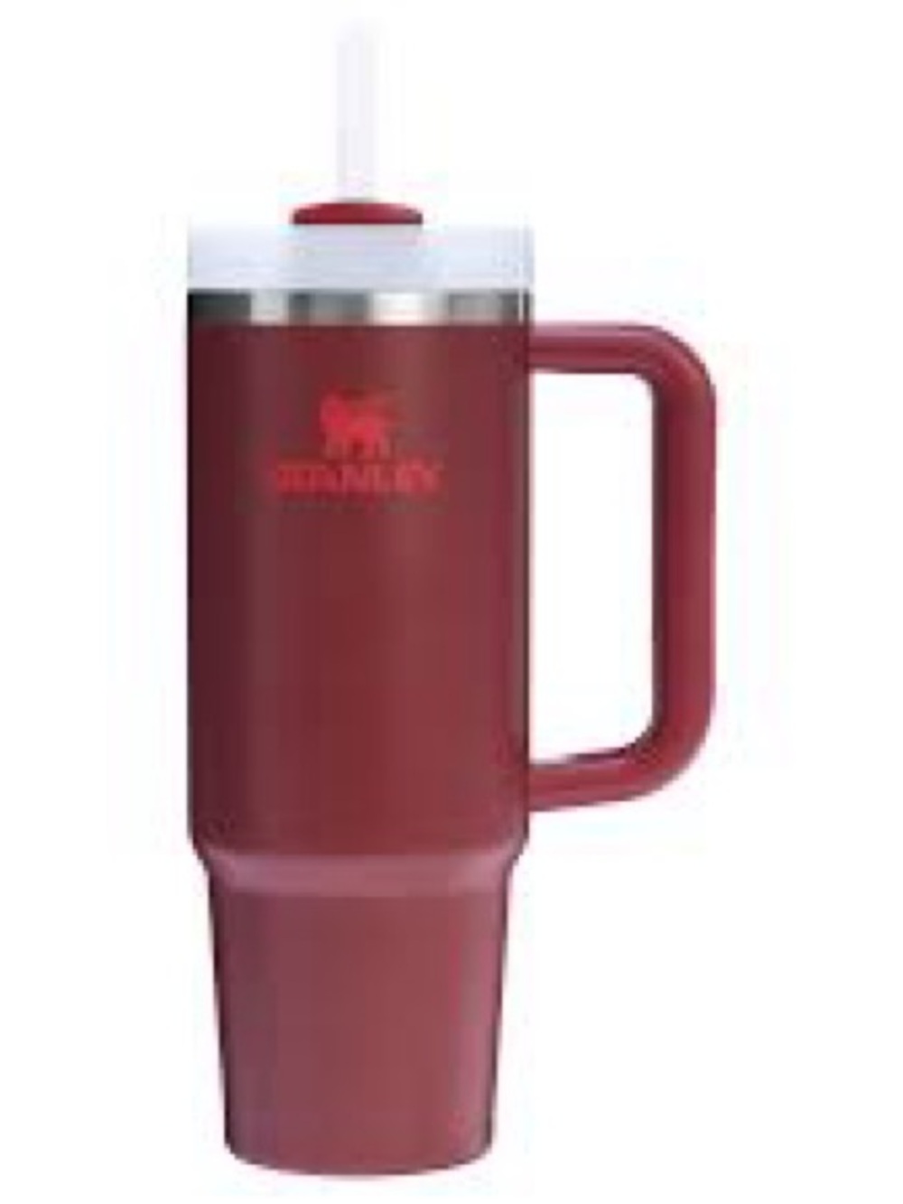 Stanley burgundy red cranberry 40oz new straw flowstate tumbler water bottle